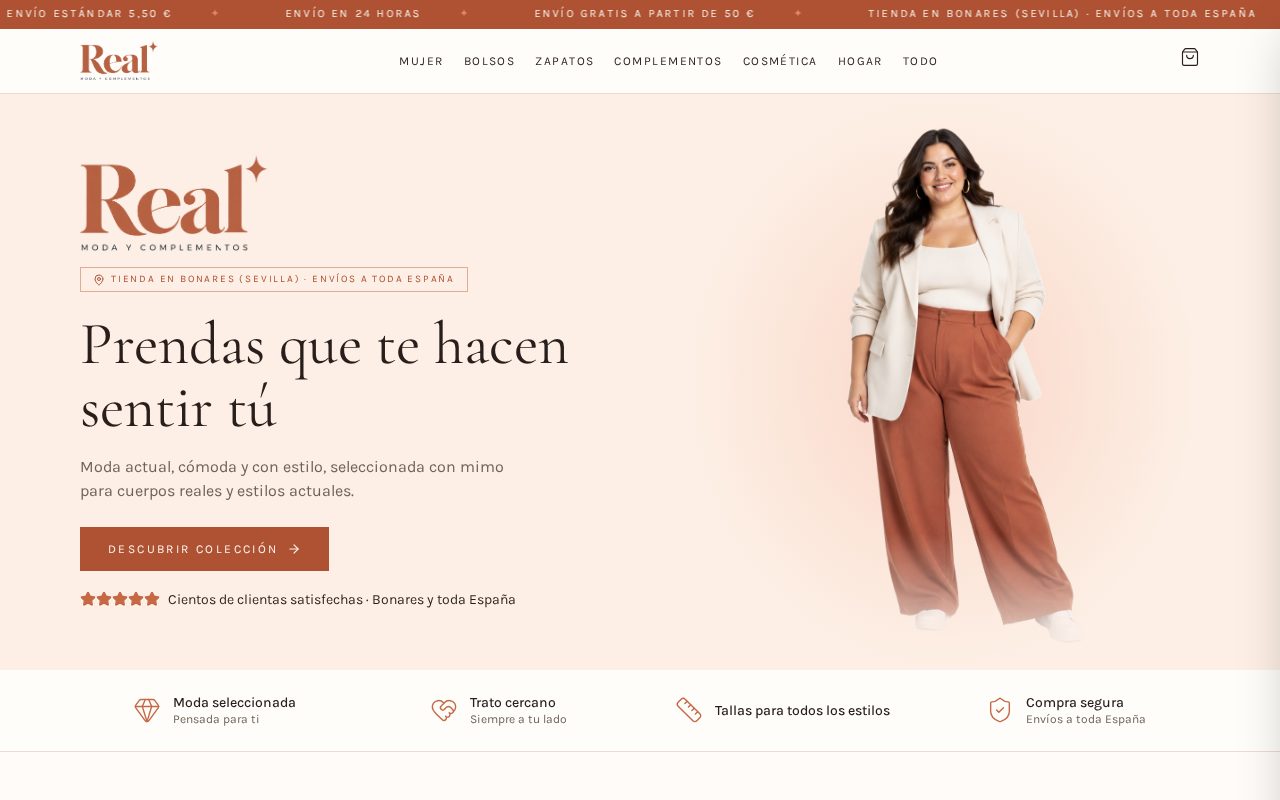 Captura real de Real · Moda y complementos